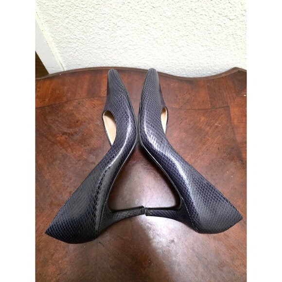 Abella True Comfort Women's Purple Snakeskin-Pattern Pointed-Toe D'Orsay Heels S - Picture 10 of 12